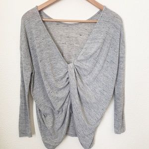 Postmark by Anthropologie | Gray Twist Back Top